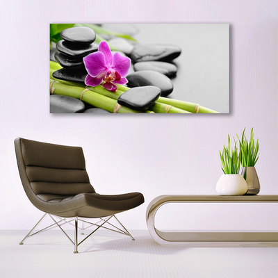 Fotografija na canvas platnu bambus Flower Stones Art