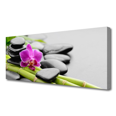 Fotografija na canvas platnu bambus Flower Stones Art