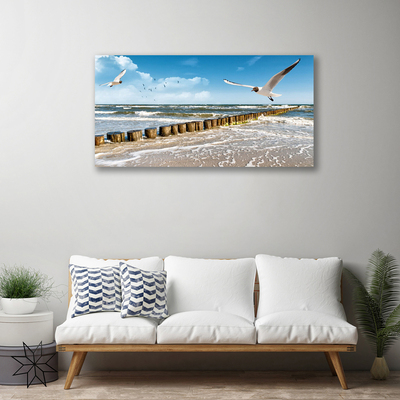 Foto slika na platnu Morski pejzaž galebova