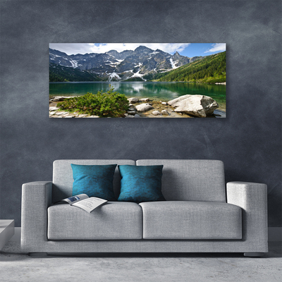 Slika canvas Jezerski planinski krajolik