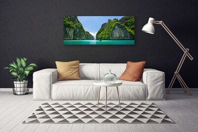 Slika canvas Mountains Water Bay Landscape