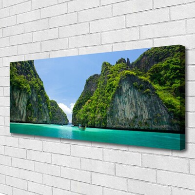 Slika canvas Mountains Water Bay Landscape