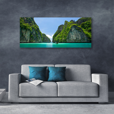 Slika canvas Mountains Water Bay Landscape