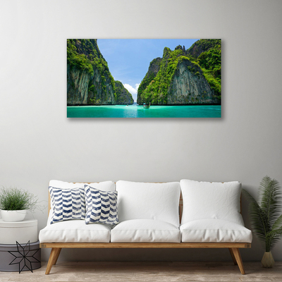 Slika canvas Mountains Water Bay Landscape