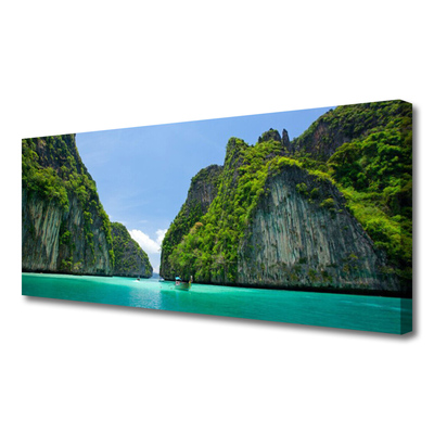 Slika canvas Mountains Water Bay Landscape