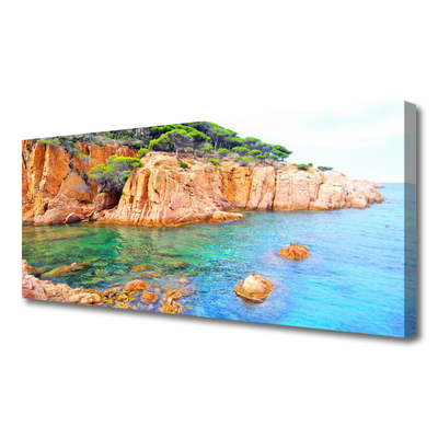 Fotografija na canvas platnu Rocks Sea Landscape