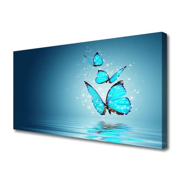 Slika canvas Blue Butterflies Water Art