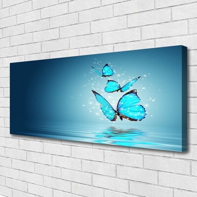 Slika canvas Blue Butterflies Water Art