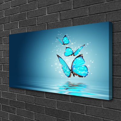 Slika canvas Blue Butterflies Water Art