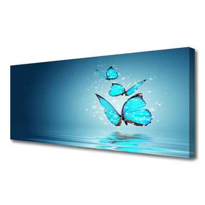 Slika canvas Blue Butterflies Water Art