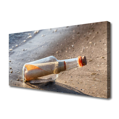 Slika canvas Letter Bottle Beach Art