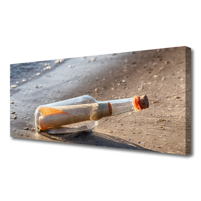 Slika canvas Letter Bottle Beach Art