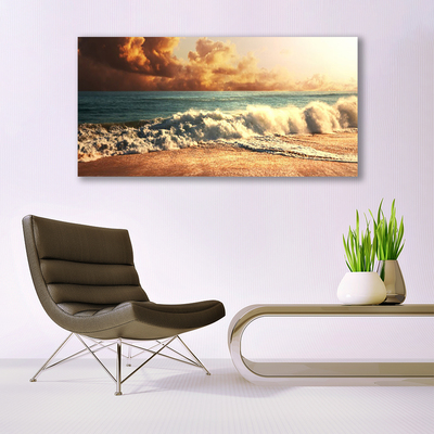 Foto slika na platnu Ocean Beach Waves Landscape