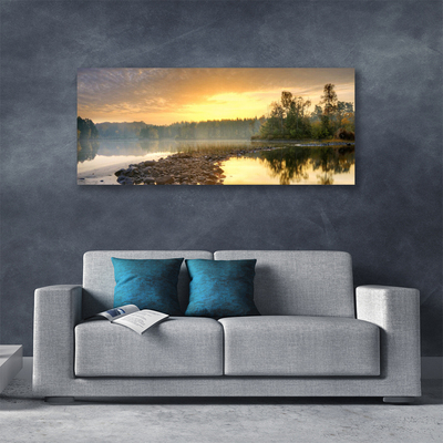 Slika canvas Pejzaž jezerskog ribnjaka