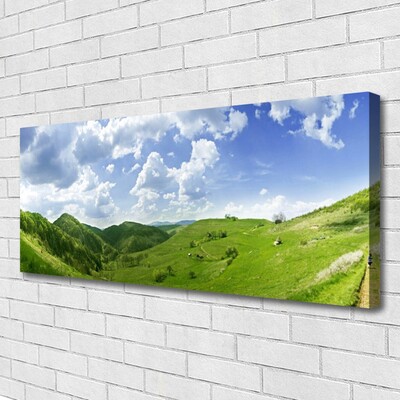 Slika canvas Mountain Meadow Nature Field