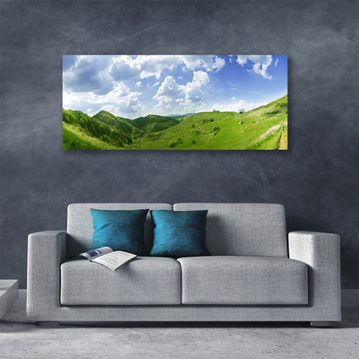 Slika canvas Mountain Meadow Nature Field