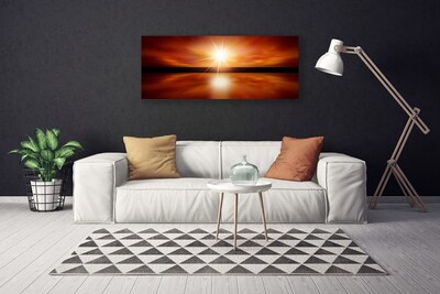 Fotografija na canvas platnu Sunce Nebo Vodeni krajolik