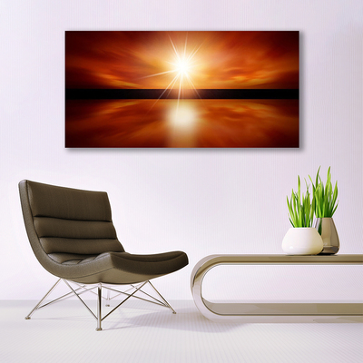 Fotografija na canvas platnu Sunce Nebo Vodeni krajolik