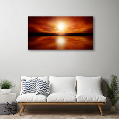 Fotografija na canvas platnu Sunce Nebo Vodeni krajolik