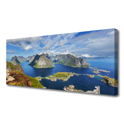 Slika na platnu Planine Sea Bay Landscape