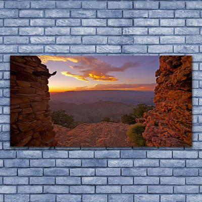 Fotografija na canvas platnu Rock Clouds Sky Landscape