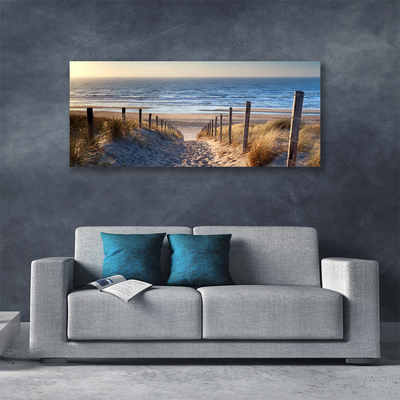 Fotografija na canvas platnu Pejzaž staze uz plažu