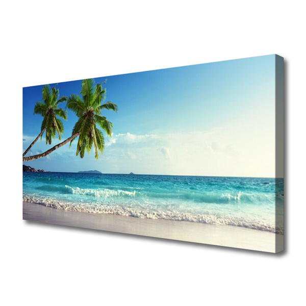 Slika canvas Sea Beach Palm Tree Landscape