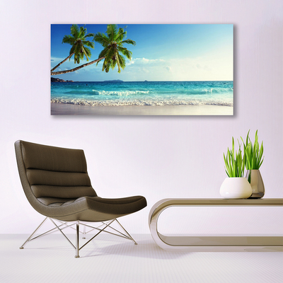 Slika canvas Sea Beach Palm Tree Landscape