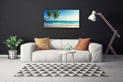 Slika canvas Sea Beach Palm Tree Landscape