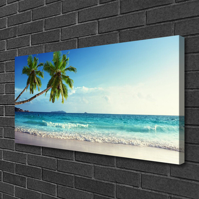 Slika canvas Sea Beach Palm Tree Landscape