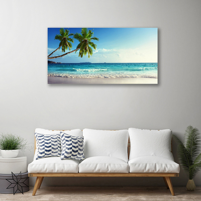 Slika canvas Sea Beach Palm Tree Landscape