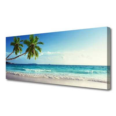 Slika canvas Sea Beach Palm Tree Landscape