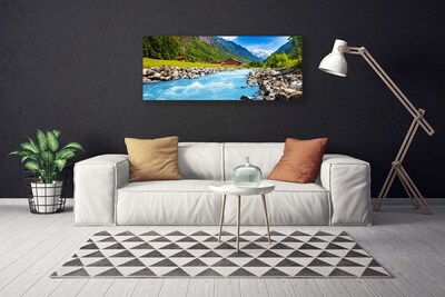 Slika canvas Mountains River Landscape