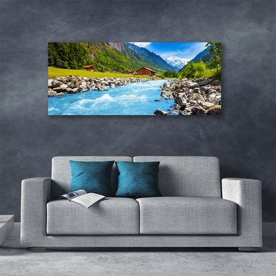 Slika canvas Mountains River Landscape