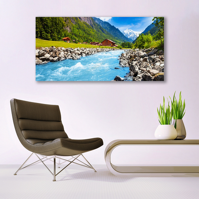 Slika canvas Mountains River Landscape