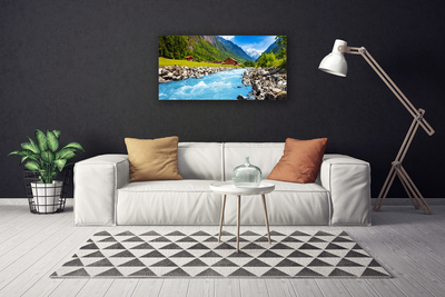 Slika canvas Mountains River Landscape