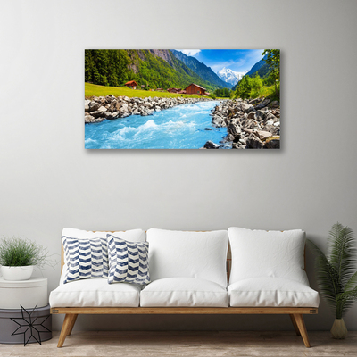 Slika canvas Mountains River Landscape