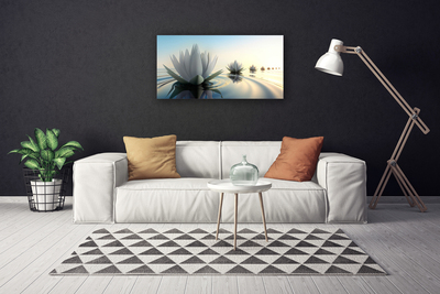 Fotografija na canvas platnu Lopoči Cvijeće Jezerce