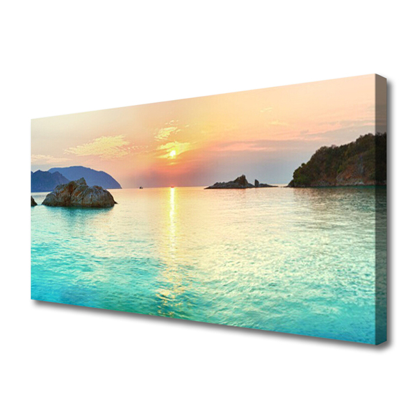 Foto slika na platnu Sunce Rock Sea Landscape