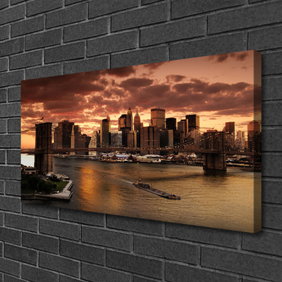 Slika na platnu Grad Brooklyn Bridge