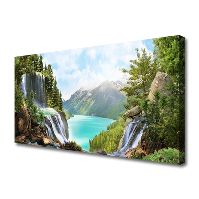 Slika canvas Planine Bay Waterfall