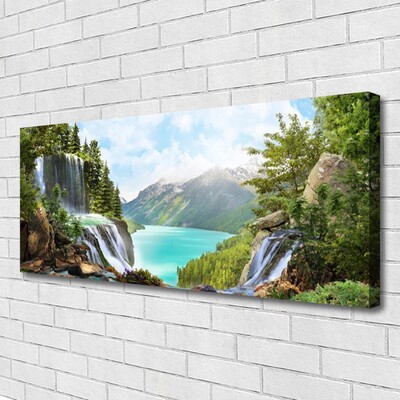 Slika canvas Planine Bay Waterfall