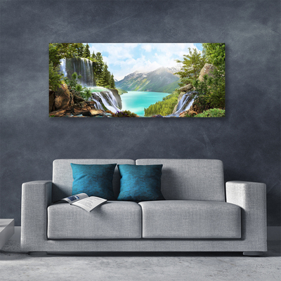 Slika canvas Planine Bay Waterfall