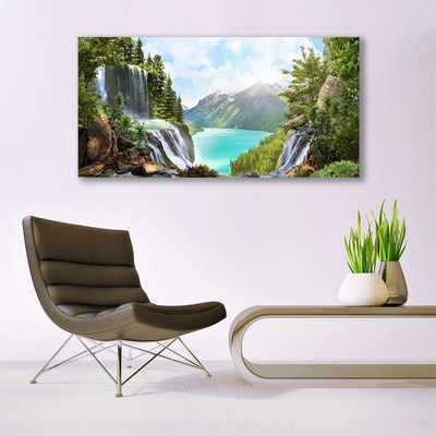 Slika canvas Planine Bay Waterfall