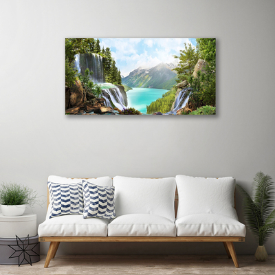 Slika canvas Planine Bay Waterfall