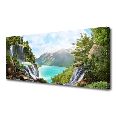 Slika canvas Planine Bay Waterfall