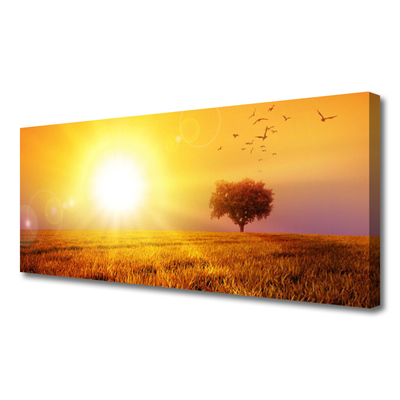 Slika na platnu Sunset Meadow Birds