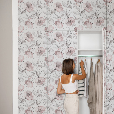 Klijuojama plėvelė baldams Pastelinės gėlės