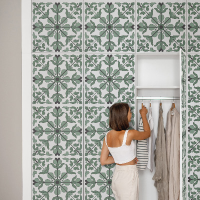 Lipni plėvelė baldams Žalias ornamentas