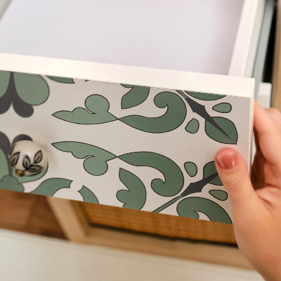 Lipni plėvelė baldams Žalias ornamentas